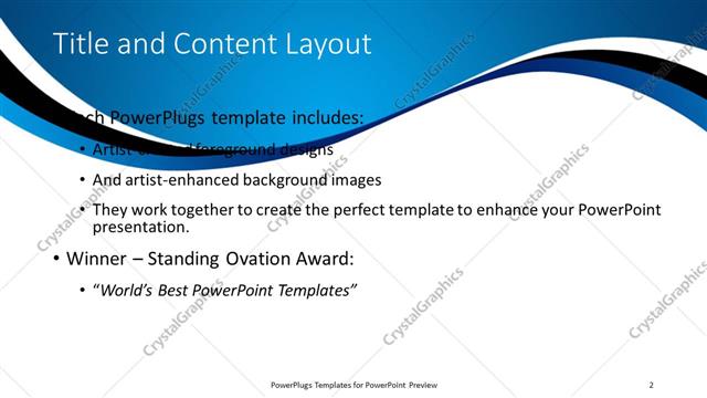 Title and Content presentation slide layout