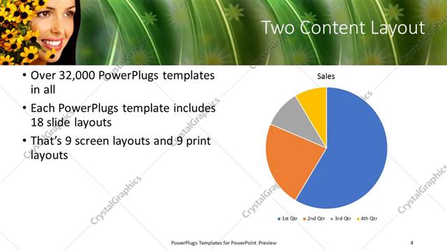 Two Content presentation slide layout