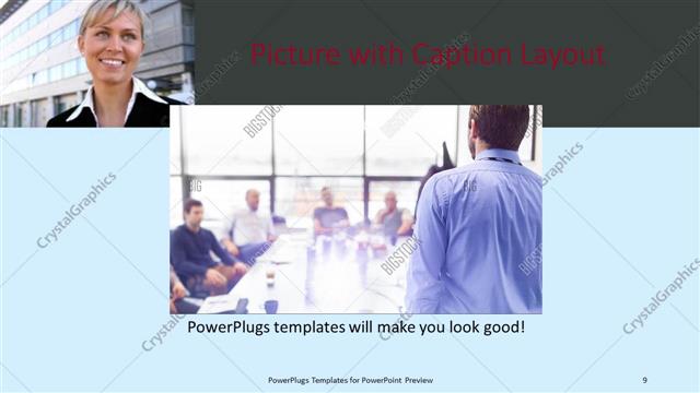 Picture with Caption presentation slide layout