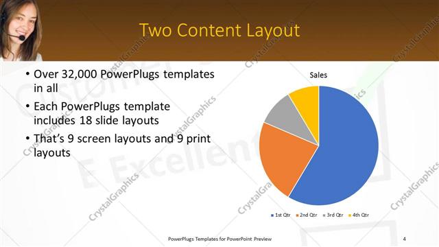 Two Content presentation slide layout