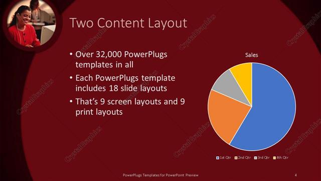 Two Content presentation slide layout