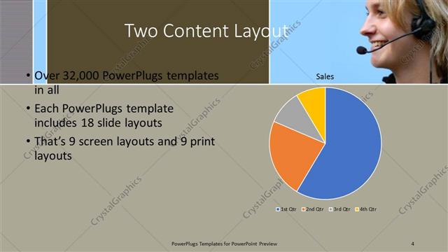 Two Content presentation slide layout