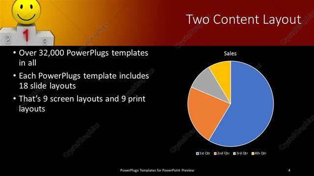 Two Content presentation slide layout