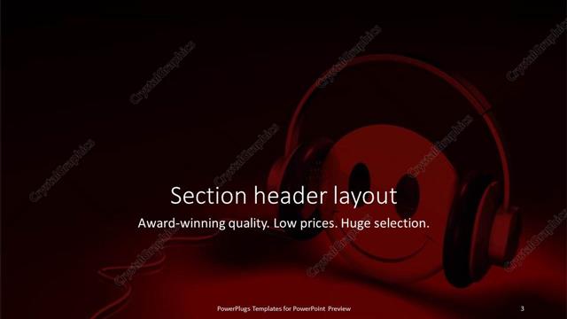 Section Header presentation slide layout