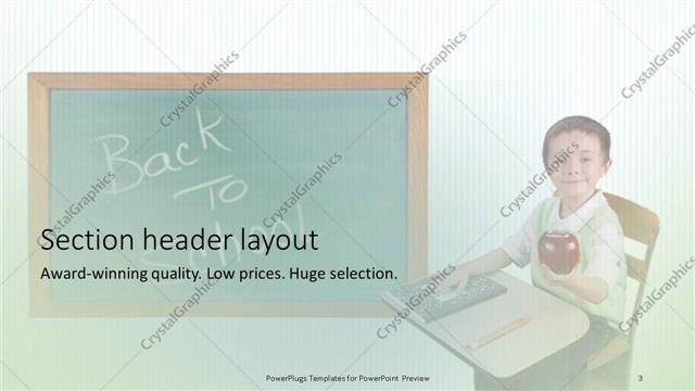 Section Header presentation slide layout