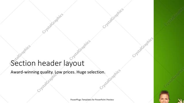 Section Header presentation slide layout