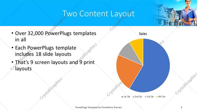 Two Content presentation slide layout