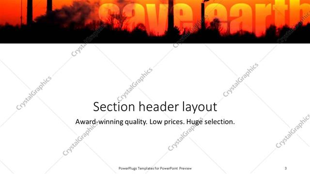 Section Header presentation slide layout