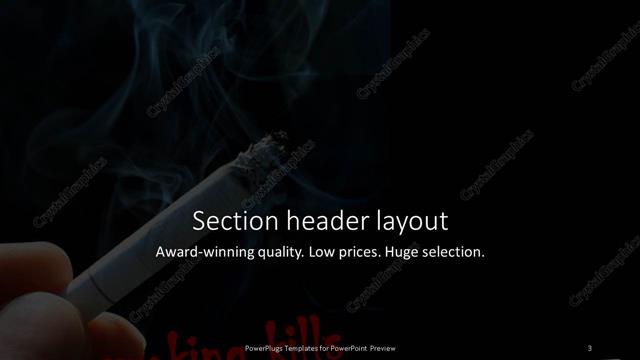 Section Header presentation slide layout