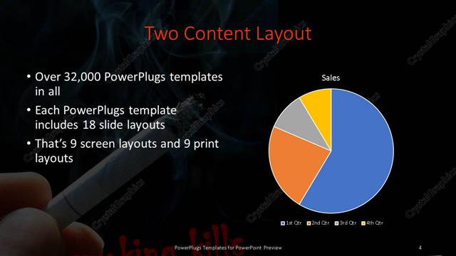 Two Content presentation slide layout