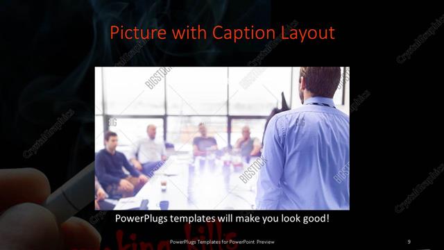 Picture with Caption presentation slide layout