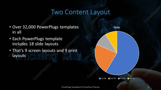 Two Content presentation slide layout