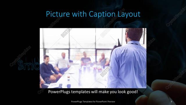 Picture with Caption presentation slide layout