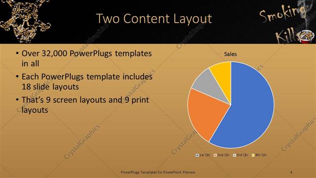 Two Content presentation slide layout