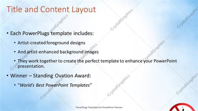 Title and Content presentation slide layout