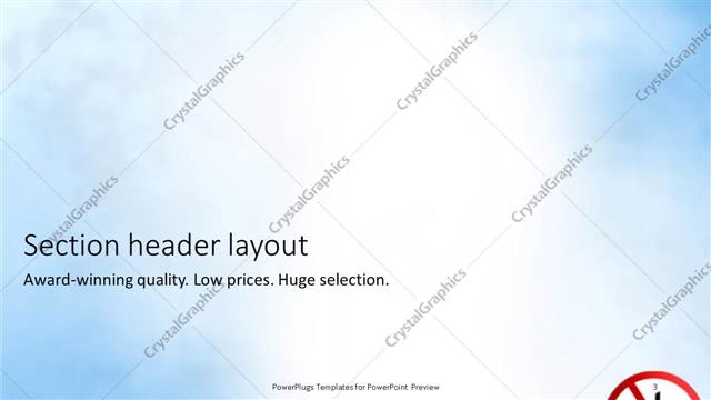 Section Header presentation slide layout