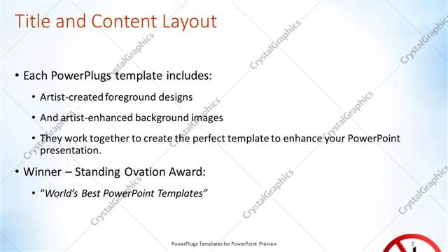 Title and Content presentation slide layout