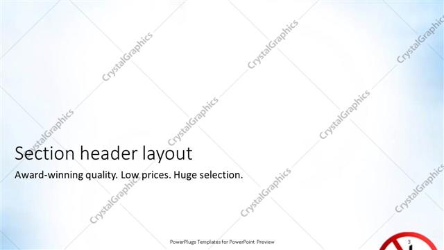 Section Header presentation slide layout
