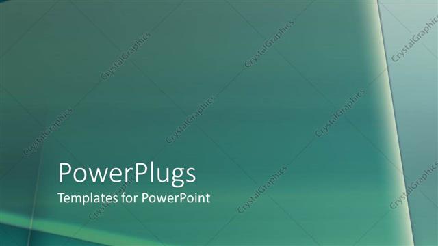  Presentation with triangle - Smooth 3D triangle lying on surface with tone of green