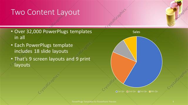 Two Content presentation slide layout