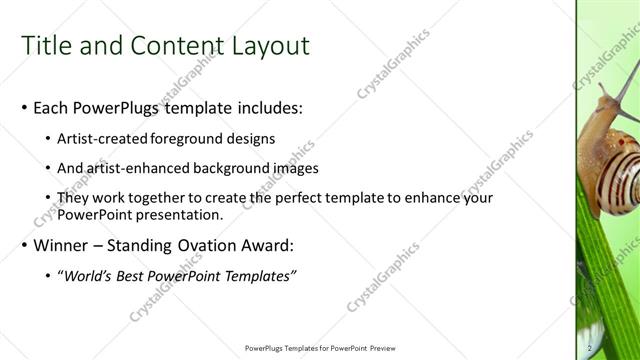 Title and Content presentation slide layout