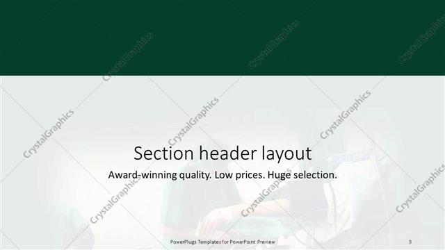 Section Header presentation slide layout