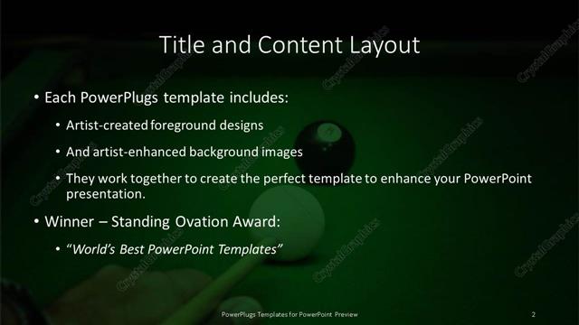 Title and Content presentation slide layout