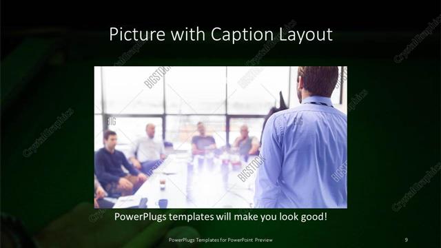 Picture with Caption presentation slide layout
