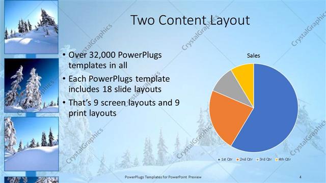 Two Content presentation slide layout