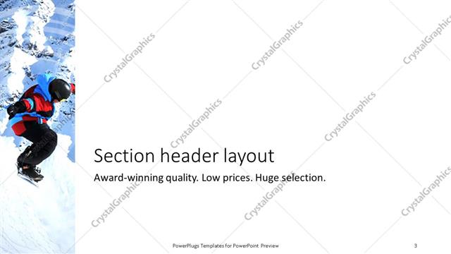 Section Header presentation slide layout
