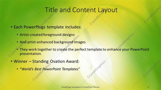 Title and Content presentation slide layout