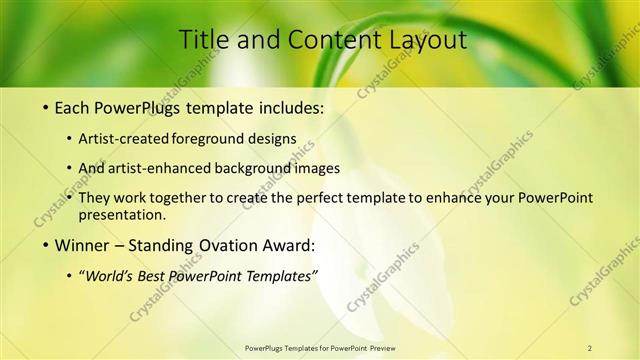 Title and Content presentation slide layout