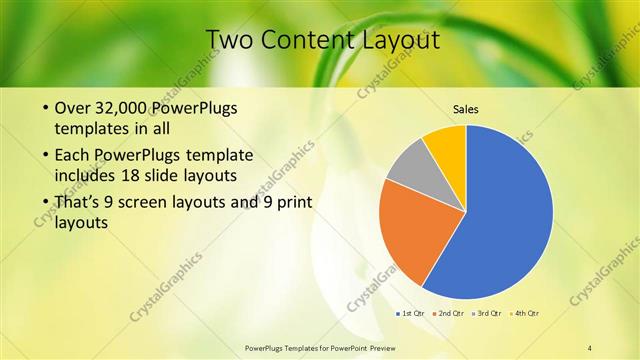 Two Content presentation slide layout