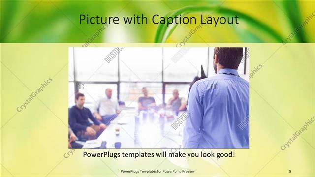 Picture with Caption presentation slide layout