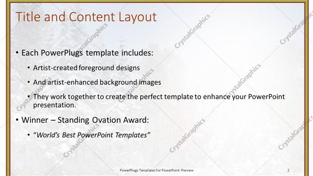 Title and Content presentation slide layout