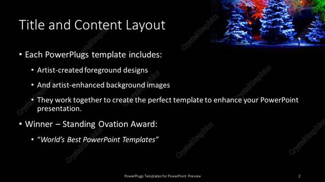 Title and Content presentation slide layout