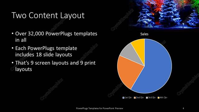 Two Content presentation slide layout