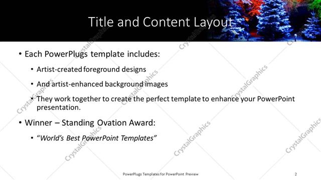 Title and Content presentation slide layout