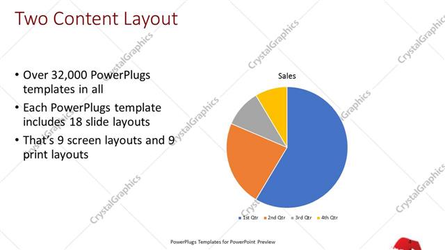 Two Content presentation slide layout
