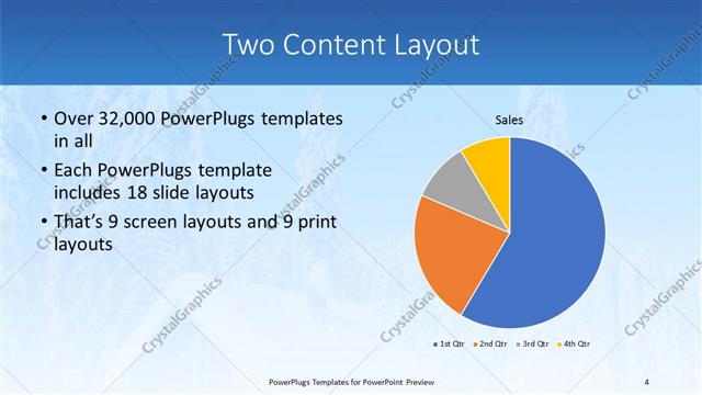 Two Content presentation slide layout
