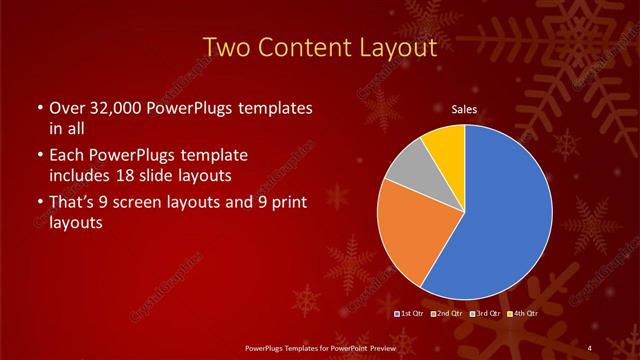 Two Content presentation slide layout