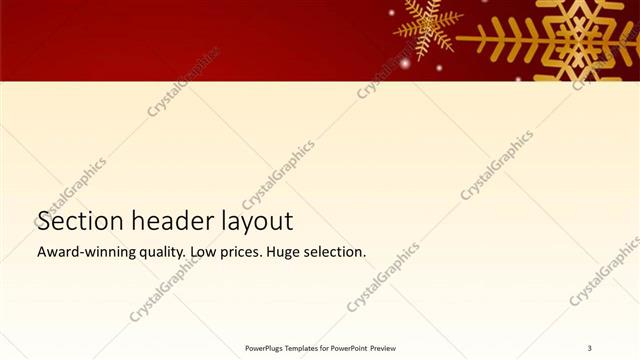 Section Header presentation slide layout