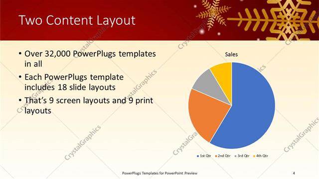 Two Content presentation slide layout