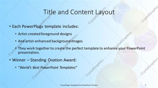 Title and Content presentation slide layout