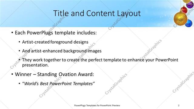 Title and Content presentation slide layout