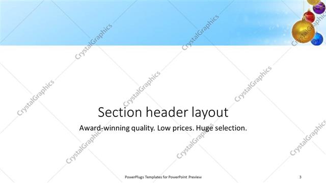 Section Header presentation slide layout