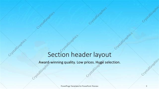 Section Header presentation slide layout