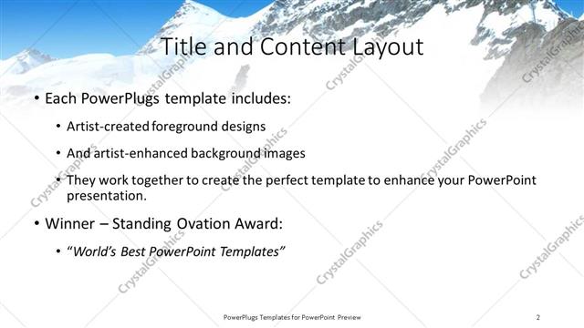 Title and Content presentation slide layout