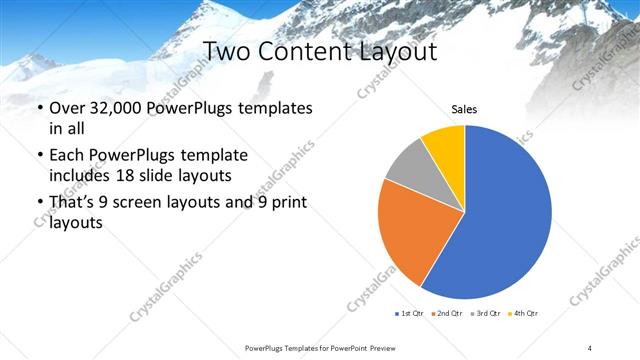 Two Content presentation slide layout