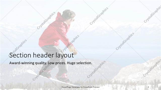 Section Header presentation slide layout
